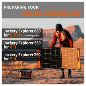 Painel Solar Jackery SolarSaga 100W Resistente a Água IP65