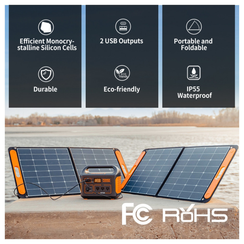 Painel Solar Jackery SolarSaga 100W Resistente a Água IP65