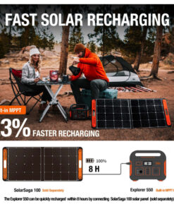 Gerador de Energia Portátil Solar Jackery Explorer 550, 110V 550W