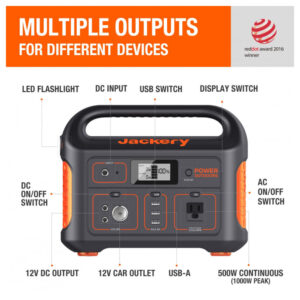 Gerador de Energia Portátil Solar Jackery Explorer 550, 110V 550W