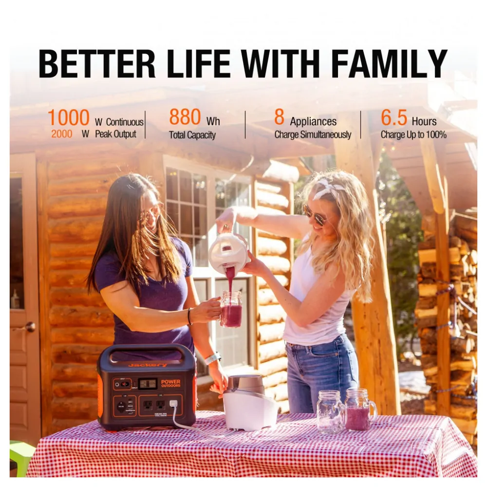 Gerador de Energia Portátil Solar Jackery Explorer 880, 110V 880W