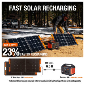 Gerador de Energia Portátil Solar Jackery Explorer 880, 110V 880W