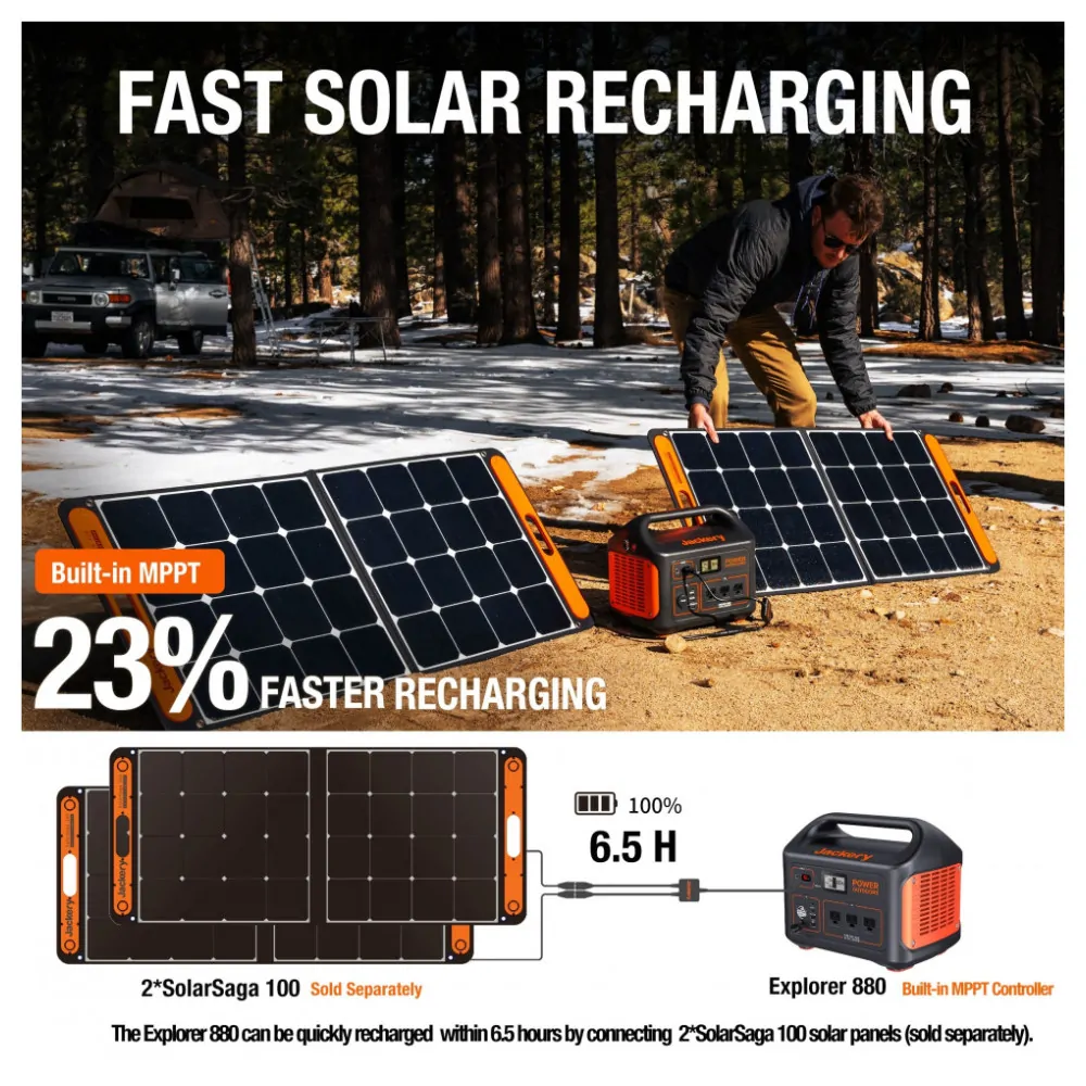 Gerador de Energia Portátil Solar Jackery Explorer 880, 110V 880W