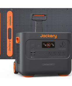 Kit Gerador de Energia Portátil Solar 2000 Plus 3000W e 2 Paneis Solares 200W, Jackery, 110V Preto e Laranja