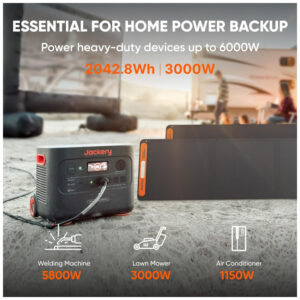 Kit Gerador de Energia Portátil Solar 2000 Plus 3000W e 2 Paneis Solares 200W, Jackery, 110V Preto e Laranja