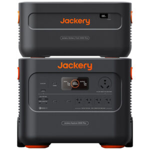 Kit de Energia Portátil Explorer 4000 com Gerador Solar Portátil E2000 Plus e Bateria Extra LiFePO4 de 4085 Wh, 110V 3000W, Jackery