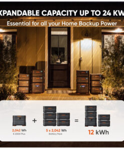 Kit de Energia Portátil Explorer 4000 com Gerador Solar Portátil E2000 Plus e Bateria Extra LiFePO4 de 4085 Wh, 110V 3000W, Jackery