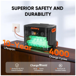 Kit de Energia Portátil Explorer 4000 com Gerador Solar Portátil E2000 Plus e Bateria Extra LiFePO4 de 4085 Wh, 110V 3000W, Jackery