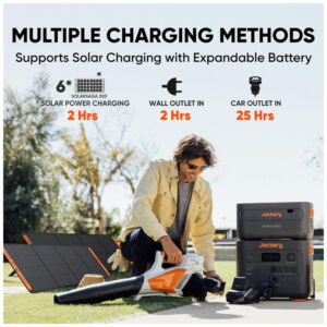 Kit de Energia Portátil Explorer 4000 com Gerador Solar Portátil E2000 Plus e Bateria Extra LiFePO4 de 4085 Wh, 110V 3000W, Jackery