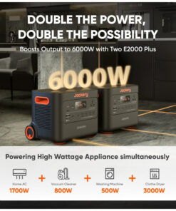 Kit de Energia Portátil Explorer 4000 com Gerador Solar Portátil E2000 Plus e Bateria Extra LiFePO4 de 4085 Wh, 110V 3000W, Jackery