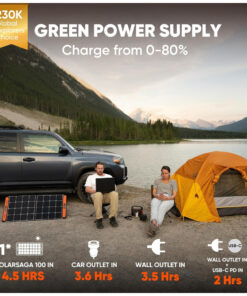 Gerador de Energia Solar Portátil Explorer 300 com Bateria de Lítio 293Wh e Saída AC de 110V, Jackery, Preto e Laranja
