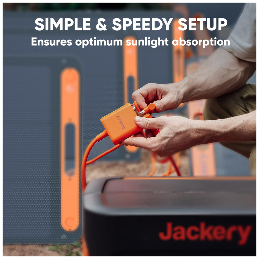 Painel Solar Portátil SolarSaga 200W para Estação de Energia Jackery Explorer