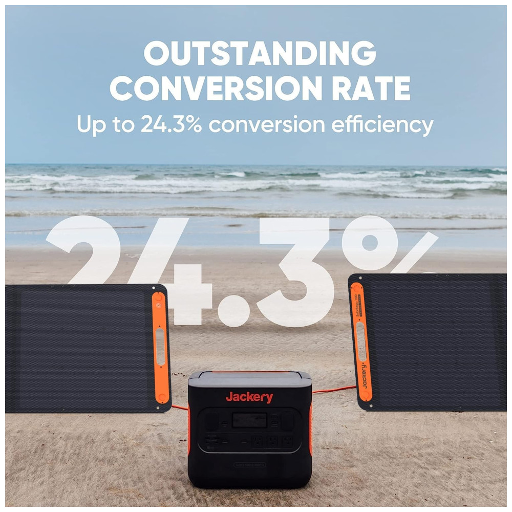 Painel Solar Portátil SolarSaga 200W para Estação de Energia Jackery Explorer