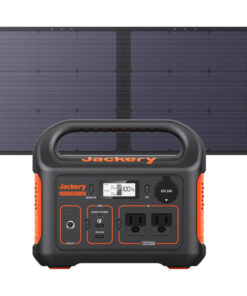 Gerador de Energia Solar Portátil Explorer 300 com e Bateria de Lítio de 293Wh e Painel Solar de 100W, 110V, Jackery, Preto e Laranja