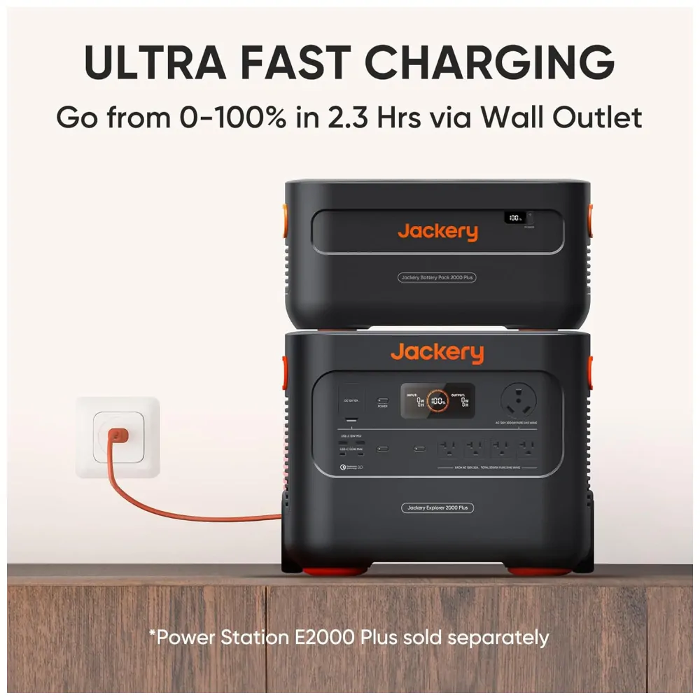 Bateria de Expansão 2042Wh Compatível com Gerador de Energia Solar Explorer 2000 Plus 110V, Jackery
