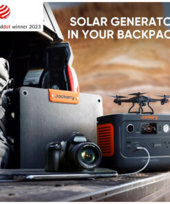 Gerador de Energia Solar Portátil com Painel de 40W, Bateria LiFePO4 288 Wh, Tomada CA de 300 W, 110V Jackery 300 Plus