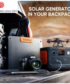 Gerador de Energia Solar Portátil com Painel de 40W, Bateria LiFePO4 288 Wh, Tomada CA de 300 W, 110V Jackery 300 Plus