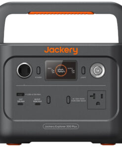 Gerador de Energia Solar Portátil Explorer 300 Plus com Bateria de 288Wh LiFePO4 e Tomada CA de 300W, 110V Jackery, Preto e Laranja