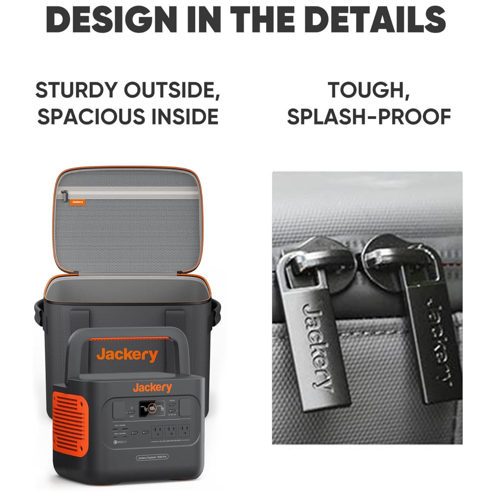 Bolsa de Transporte M para Gerador de Energia Portátil Explorer 1000 e 1000Pro Jackery, Preta