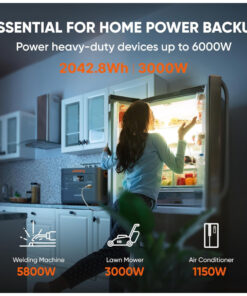 Gerador de Energia Solar Portátil com Bateria de 2.042 Wh e Saída de 3.000 W, 110V, Jackery Explorer 2000 Plus