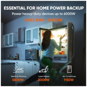 Gerador de Energia Solar Portátil com Bateria de 2.042 Wh e Saída de 3.000 W, 110V, Jackery Explorer 2000 Plus
