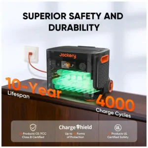 Gerador de Energia Solar Portátil com Bateria de 2.042 Wh e Saída de 3.000 W, 110V, Jackery Explorer 2000 Plus