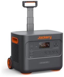 Gerador de Energia Solar Portátil Explorer 3000 Pro com Bateria de 3024Wh, 2 portas PD de 100W e 4 Tomadas AC 110V 3000W, Jackery, Preto e Laranja