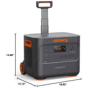 Gerador de Energia Solar Portátil Explorer 3000 Pro com Bateria de 3024Wh, 2 portas PD de 100W e 4 Tomadas AC 110V 3000W, Jackery, Preto e Laranja