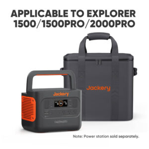 Bolsa de Transporte para Gerador de Energia Portátil Explorer 1500 1500 PRO 2000 Pro, Tam G, Jackery, Preta