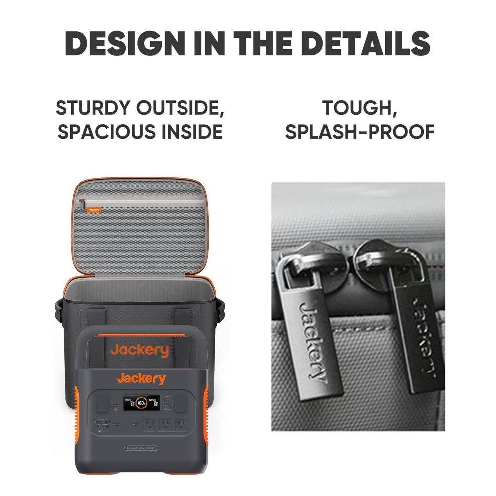 Bolsa de Transporte para Gerador de Energia Portátil Explorer 1500 1500 PRO 2000 Pro, Tam G, Jackery, Preta