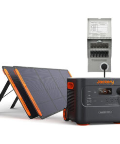 Kit Gerador de Energia Solar Explorer 3000 Pro com 2 Painéis Solares de 200W e Interruptor Manual de Transferência até 3kW, 110V, Jackery, Petro e Laranja