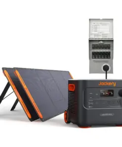Kit Gerador de Energia Solar Explorer 3000 Pro com 2 Painéis Solares de 200W e Interruptor Manual de Transferência até 3kW, 110V, Jackery, Petro e Laranja
