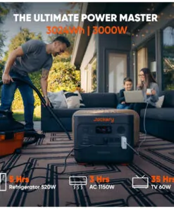Kit Gerador de Energia Solar Explorer 3000 Pro com 2 Painéis Solares de 200W e Interruptor Manual de Transferência até 3kW, 110V, Jackery, Petro e Laranja