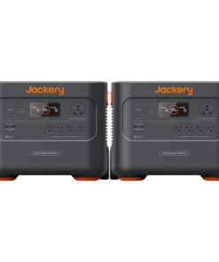 Kit 2 Geradores de Energia Solar Portáteis Explorer 2000 Plus, Bateria de 4085Wh, 3000W 110V, Jakery, Preto e Laranja