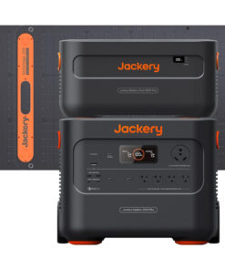 Kit Gerador de Energia Solar Explorer 2000 Plus com 2 Painel Solar 200W e Bateria Expansível 4085Wh, 110V, Jackery E2000 Plus, Preto e Laranja